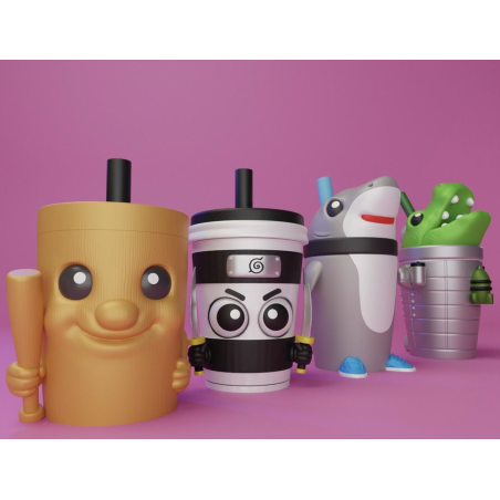 Vaso Milkshake "Bombardino Cocodrilo"